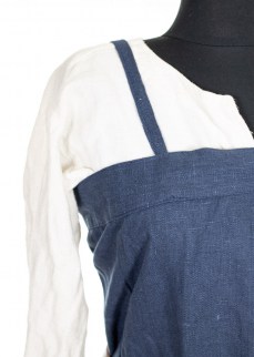 Viking Apron dress in dark blue linen