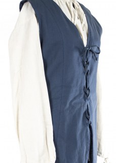 Fantasy vest in blue cotton
