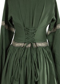 Fantasydress "Aurora" in green/brown cotton