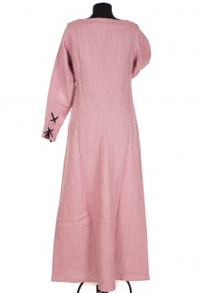 Medieval dress "Sophie" in pink linen
