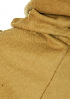 Medieal hood with liripipe in mustard wool