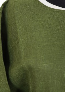 Medieval dress "Lovis" in dark olive green linent