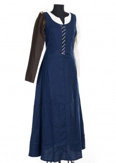 15th Century woolen dress in dark blue twill