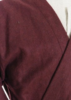 Viking coat in burgundy wool