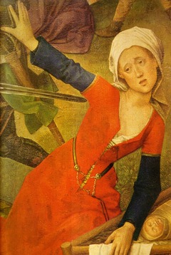 Medieval laced dress -Hugo van der goes 1470