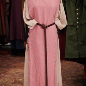 Simple surcote, pink, linen
